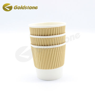 온도 음료 호환  Ripple Wall Cups 브라운 크래프트 Ripple Cups 다재다능