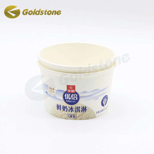 지속가능한 골드 포일 아이스크림 종이 컵 식품 등급 재활용 종이 컵 3.5oz 1